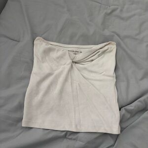 White Abercrombie Twist Front Tube Top